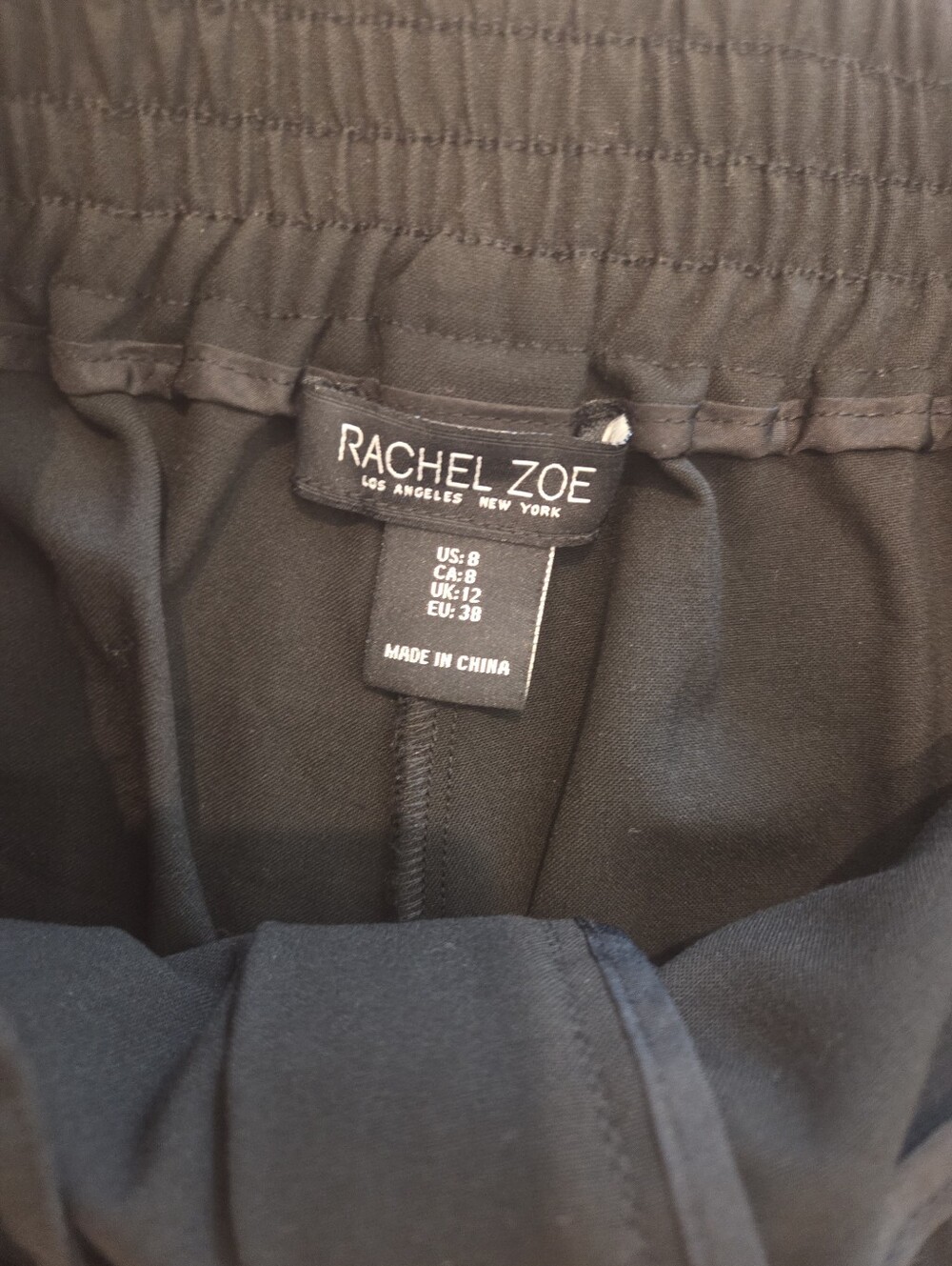 Rachel Zoe Black High-Waist Paperbag Shorts with Waist Tie - Picture 2 of 2